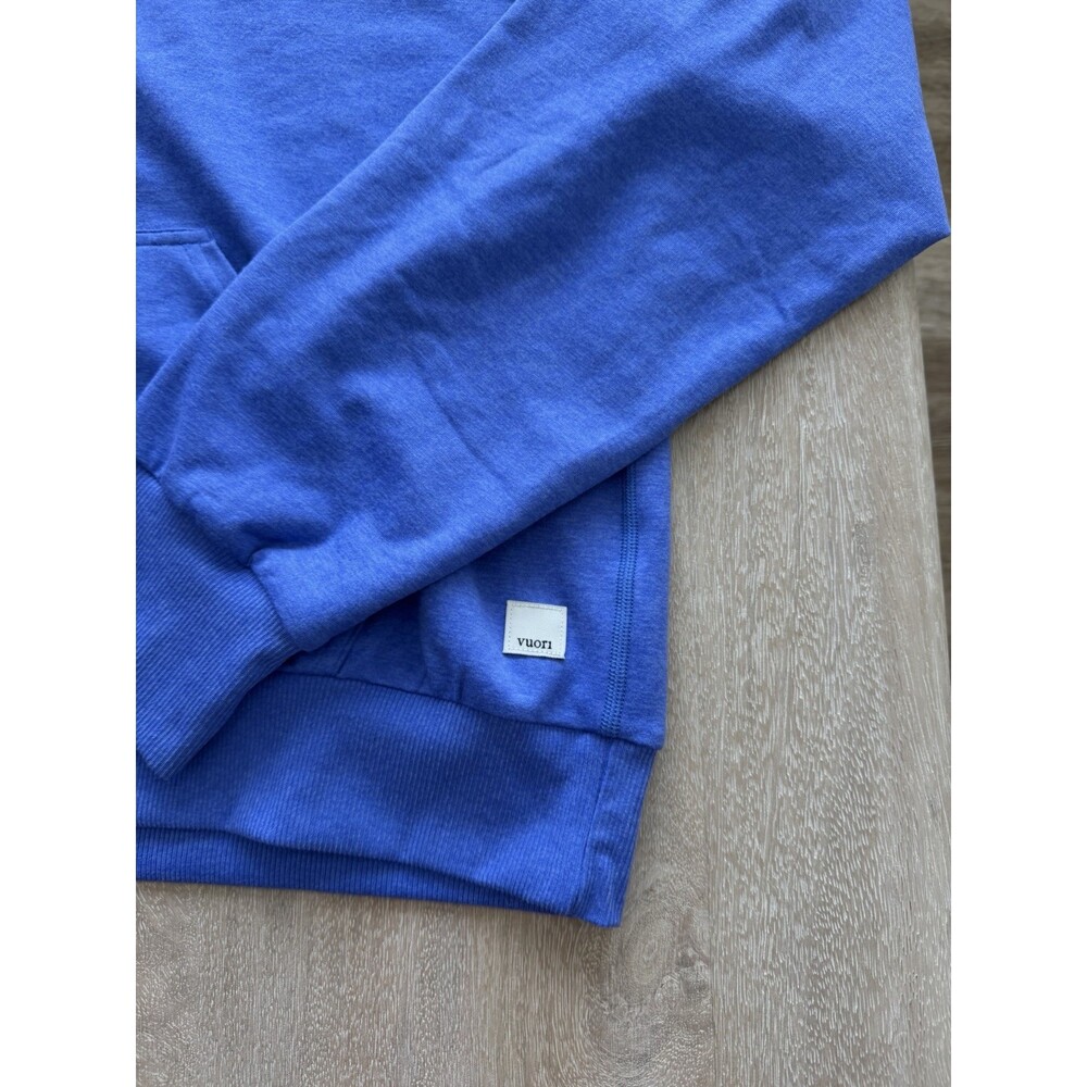 Vuori NWOT Halo Modern Zip Hoodie Bright Iris Heather Blue Size Small - Picture 4 of 8